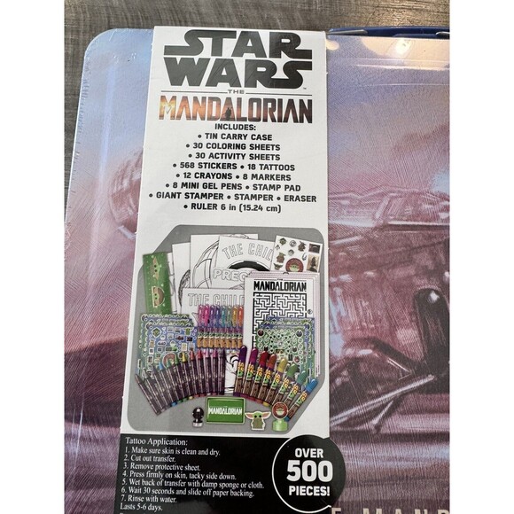 Star Wars The Mandalorian Deluxe Activity Set In Metal Carry Case, 500+ Pieces - Picture 5 of 7